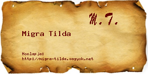 Migra Tilda névjegykártya